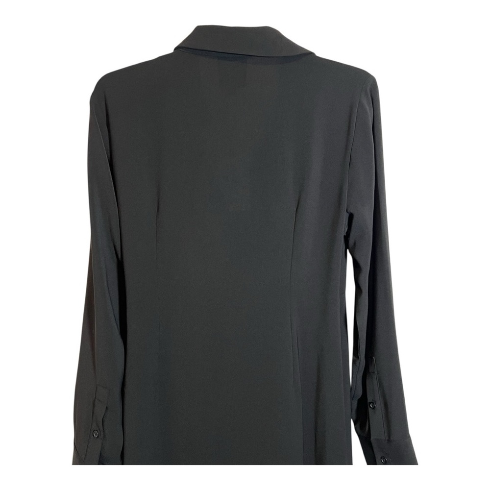 NWT Alex Marie Black Long Sleeve Midi Wrap Dress Size Large - Picture 5 of 10